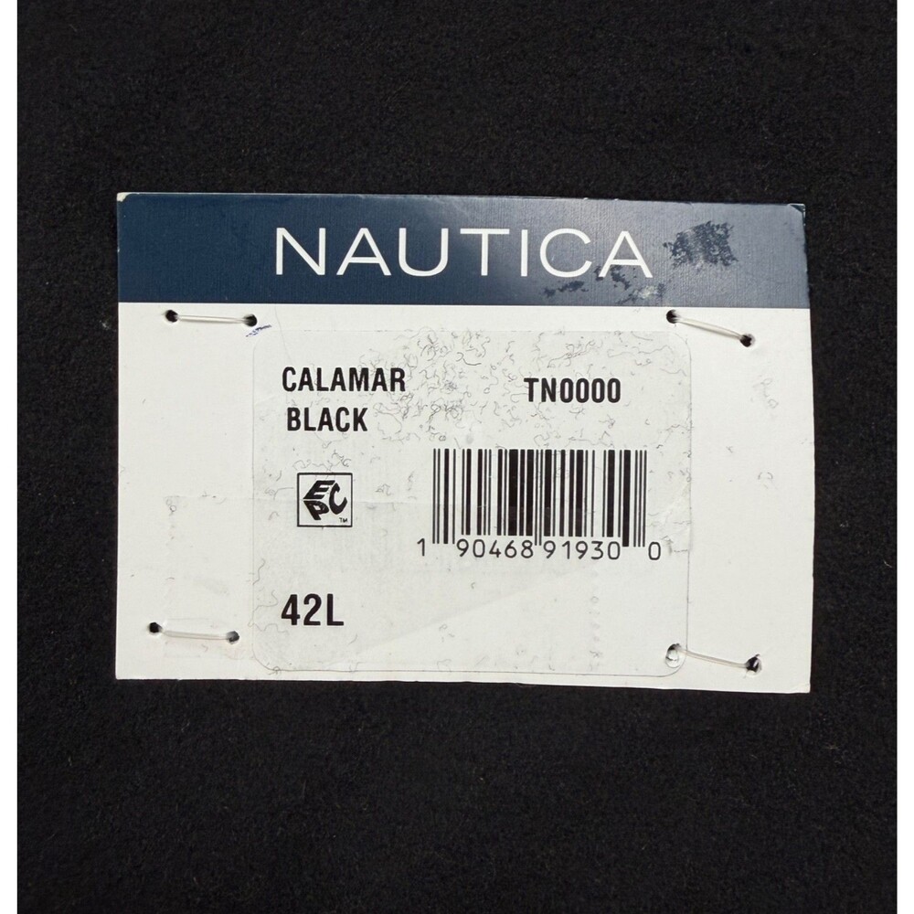 $395 NEW NAUTICA Mens 42L Black Soft Wool Modern Fit 38" Long OverCoat Jacket - Picture 6 of 10